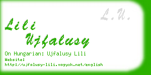 lili ujfalusy business card